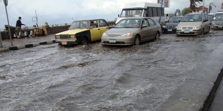 سقوط الأمطار بالاسكندرية